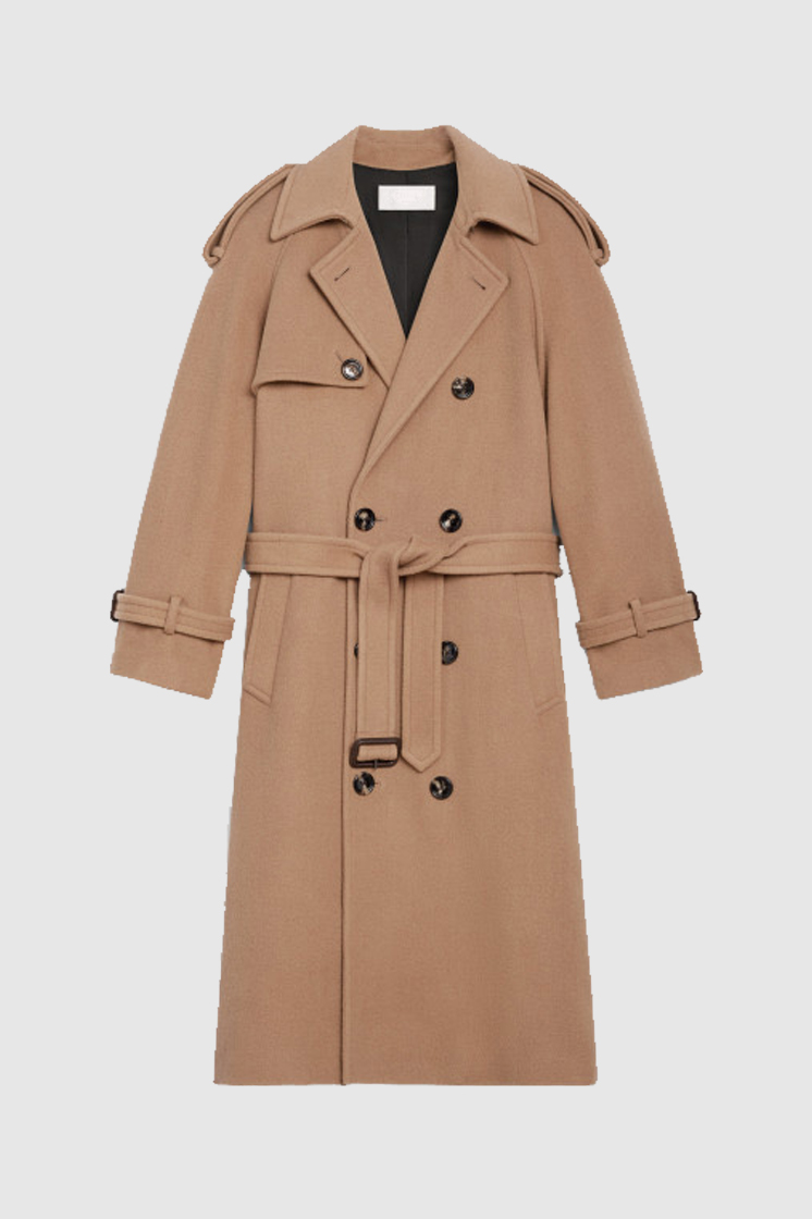 Lady's long trench coat