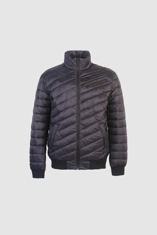 Men's short quilted down jacket