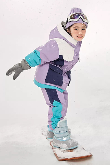 Girl warm windproof ski jacket down jacket