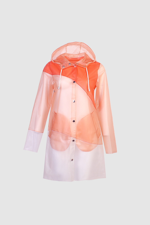 Lady's colorfull raincoat